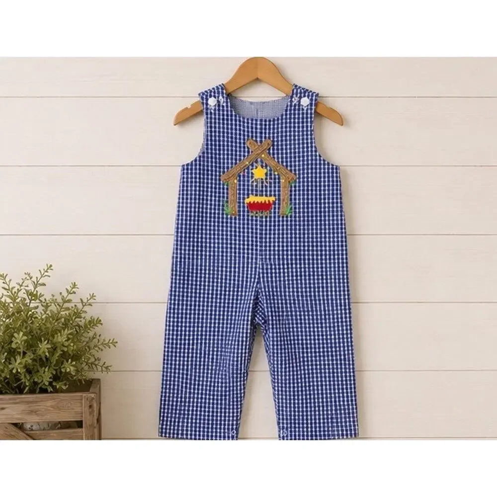 Vintage the bailey & boys one piece longall reversible 3T Nativity & Frog